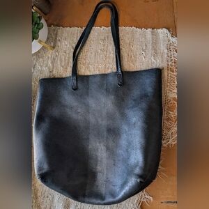Madewell Black Paintstripe Transport Tote READ